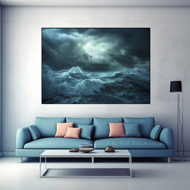 Stormy Sea at Night Painting